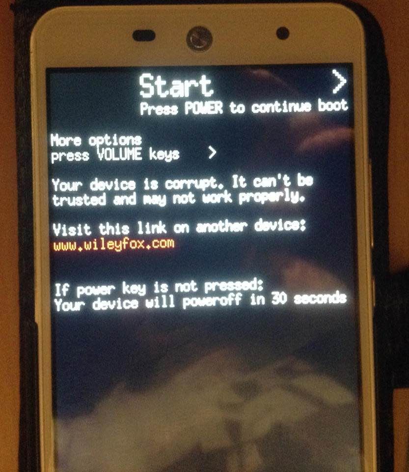Android Your Device Is Corrupt